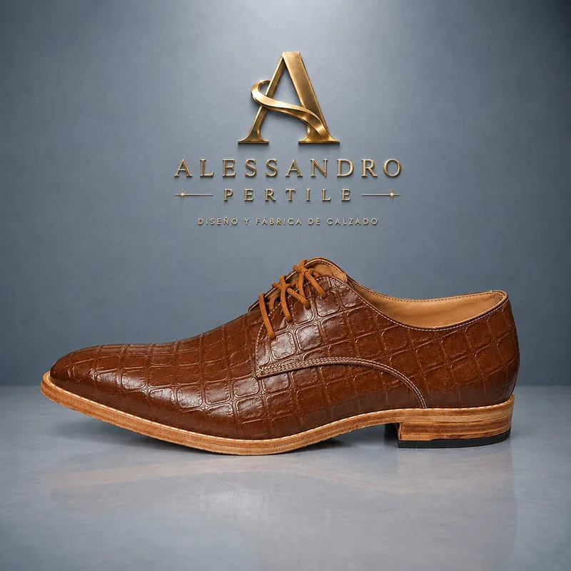 Zapato eco cuero línea croco