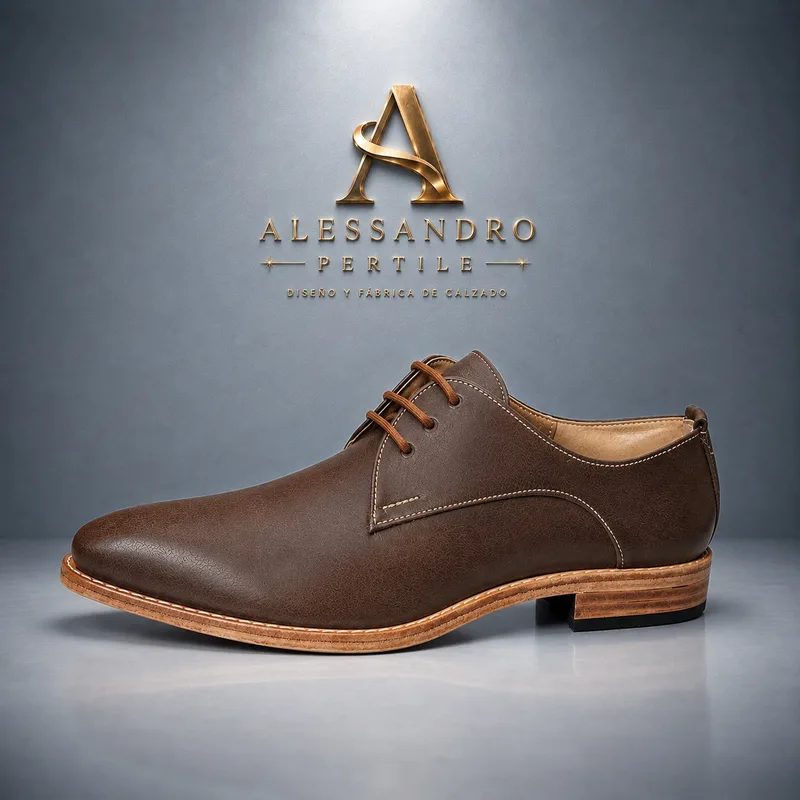 Zapato eco cuero marrón